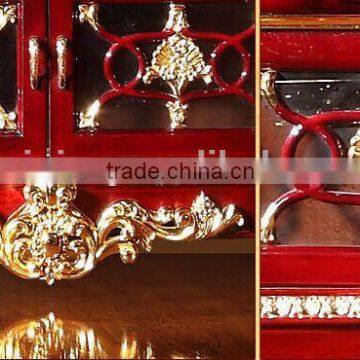 European Fashionable Living Room TV Cabinet, Wood Carved With Gold Leaf TV Stand (BF01-ML037) photo-3