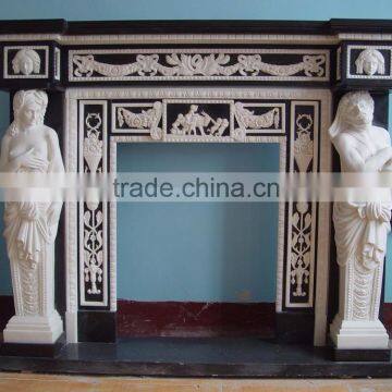 Indoor Freestanding Marble Fireplace Mantel photo-6