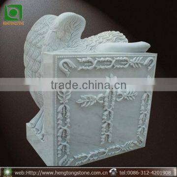 White Marble Angel Tombstone From Quyang