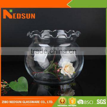 Wholesale glass fish bowl with clear