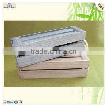 Antique Design One Bottle Single Grid Wooden Wine Box photo-2