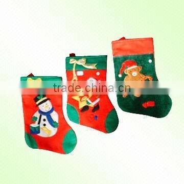 15012123 2015 felt santa Christmas stocking,home decoration,ornament