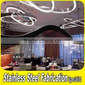 Customed Luxurious Stainless Steel Interior Restaurant Decoration Project photo-3