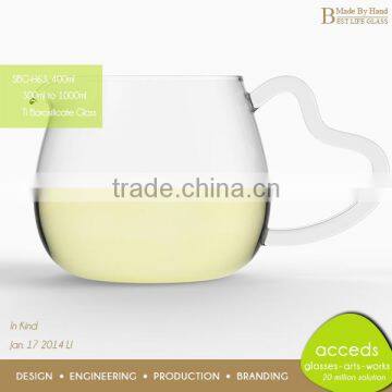 Decorative Wholesale Borosilicate Heat Resistant Glass Milk Jug