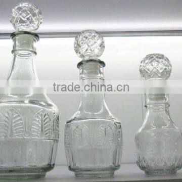 new design high quality clear glass wine bottle with best and low price