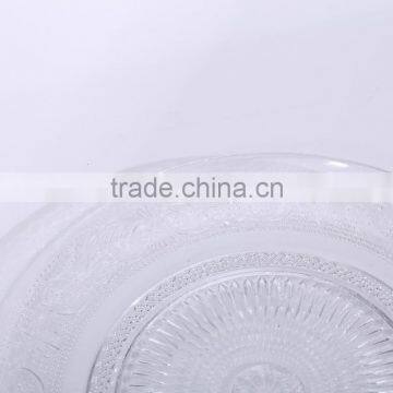 Set 7 Clear Round Flat Glass Decorative Dish Plate photo-6