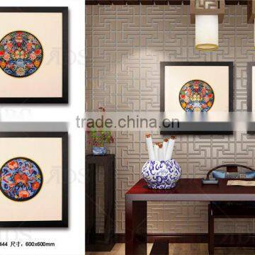 Framed Handmade Shadow Box Modern Chinese Wall Art Painting photo-3
