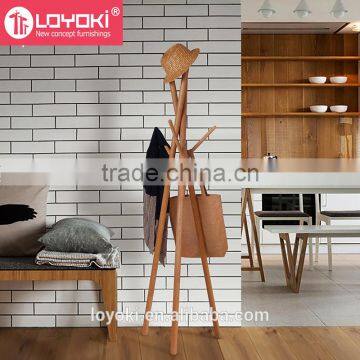 2016 new design Solid beech Wood Coat Rack Intersecting hat display rack