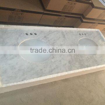 New Package Granite Vanity Top Carrara white with Ceramic Sink