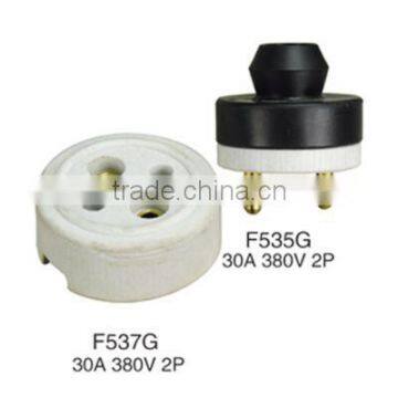 3pin 30A Male and Female Porcelain Socket and Plug photo-2