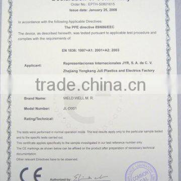 CE Certificate for fashield visor