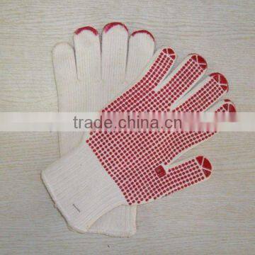 pvc dotted cotton glove