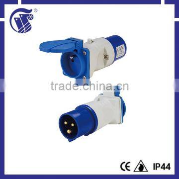 New style 2P+E IP44 waterproof plug and socket with 3 pin