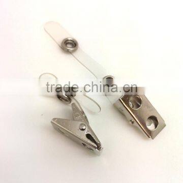 Badge Clip With PVC Tab, Stamping Steel Metal Badge Clip With Vinyal Tab, photo-3
