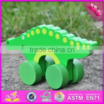 2017 New Products Kids Animal Toy Wooden Crocodile Car Toy W04A318 photo-4