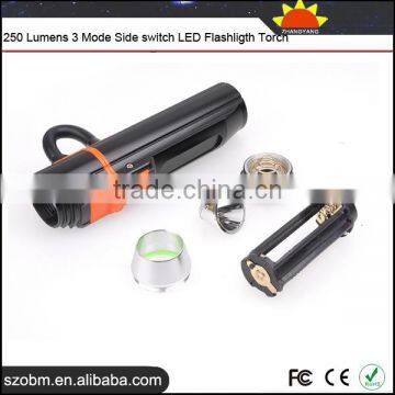 China Supplier XPG-R5 LED 250 Lumens 3 Mode Side Switch Flashlight Emergency Light photo-4