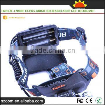 Multipurpose RJ-5000 XM-L2 Led Headlamp 1800Lm 4 Mode Ultra Brigh Rechargeable Led Headlamp photo-6