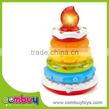 kids plastic toy battery operated music cake toy