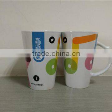 White Colour Customized Logo Ceramic Coffee Mugs photo-3