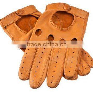 Mens driving soft Leather gloves