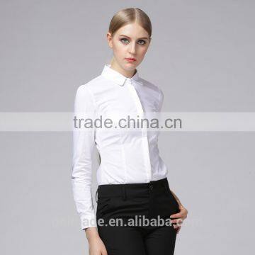 2017 High Quality Ladies Office Uniform Formal White Shirt for Women photo-5