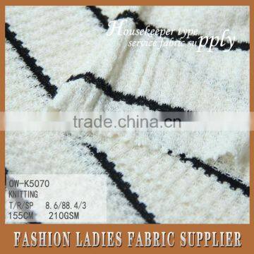 T/R /sp Knit Hacci 2016 High Fashion Fabric White and Black Knit Hatchi photo-2