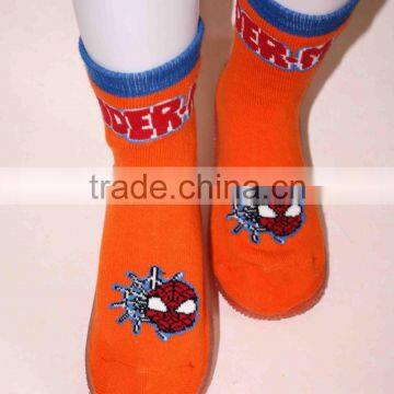 Boy cartoon baby rubber sole shoe socks