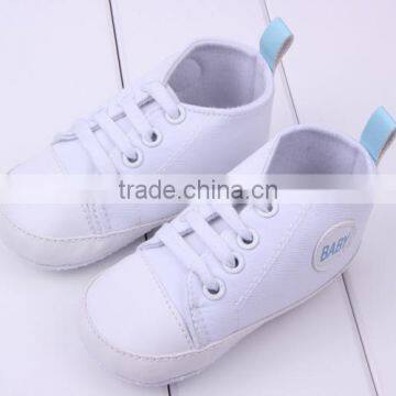 2014 new baby white cotton baby canvas shoe newborn shoes for walking