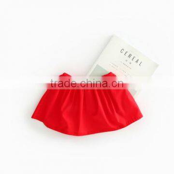 Red Color Baby Clothes 3 Pieces Set Off Shoulder Tulle Bloomer Wholesale Products photo-2