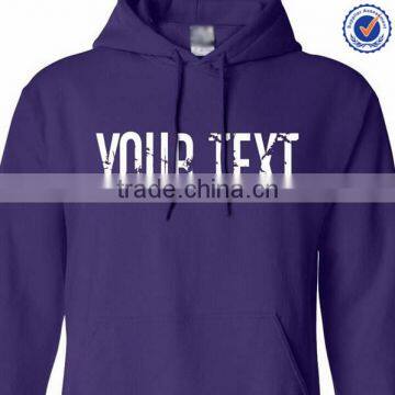 100% Cotton Mens Plain Pullover Hoodie With Your Logo photo-2