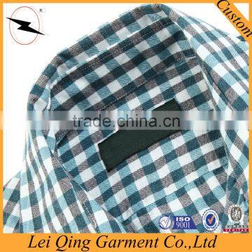 Korean Fashion Green Plaid Men Style Shirts photo-3