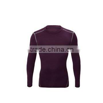 2015 wholesale fitness clothing compression skin tight mens shirt