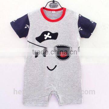 Baby Jumpsuit Print Cartoon Animal Summer Short Sleeve Romper Set photo-4