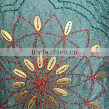 Green Pillow Mandala Pillows Green Gold Pillow Beaded Green Pillow Green Gold Pillow