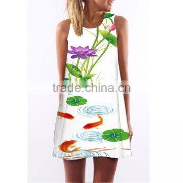 HOT Plus Size Slit Sleeveloose Irregular Mini Chiffon Dresses Women Summer Dress 2015 New Fashion
