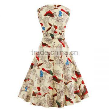 Walson 2017 Sleeveless Printed Summer Women Dresses photo-4