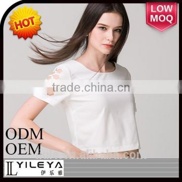 Hot fashion ladies new design custom made t-shirt