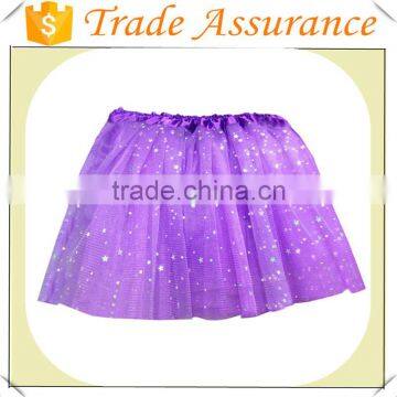 Wholesale fashion girl purple mini skirt summer style kids tutu skrit for dance casual skirt