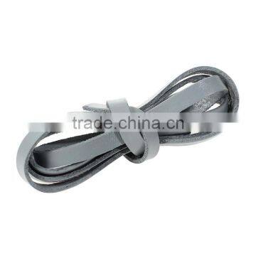 String Materials Gray 6mm, 2 Yards Cowhide Leather Jewelry Cord Rope photo-3