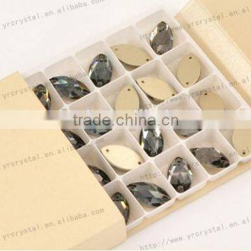 Black Diamond Flat Back Crystal Stones, Sew on Rhinestones,sew on Stones photo-3