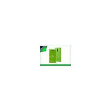 Green High Glossy Finish Sony Leather Cases Wallet Type , Sony Xperia S Case