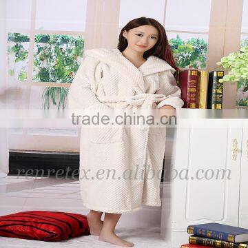 Popular Hot Women Flannel Nightwear Sleepwear Ladies long hooded robe