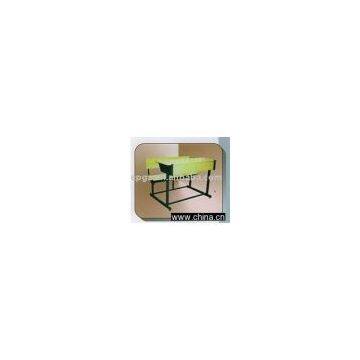 double desk and chairs