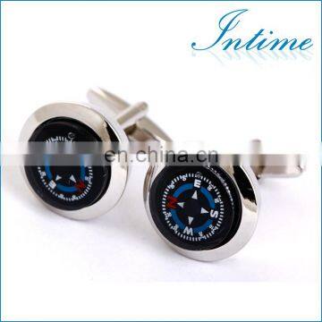 Functional Black Compass Cuff link High Quality Shirt Cufflinks Men