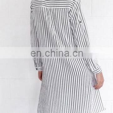 Casual Designer Women Pinstripe Shirt photo-2