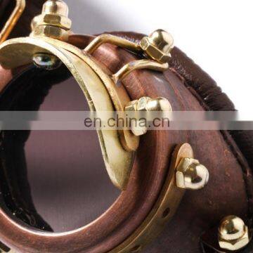 Steampunk Pilot Style Goggles With Cogwheel Screenprint Clear Glass photo-4
