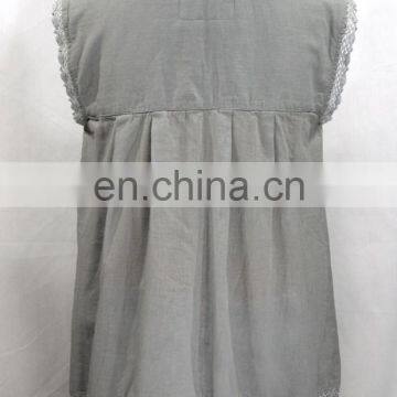 Grey 100 % Fabric Cotton Ladies Fashion Clothing Multi Embroidery Designs Stylish Maxican Tunic Tops photo-2