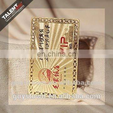 Custom Luxury Business VIP Metal Golden Card for Restaurant Promotion photo-3