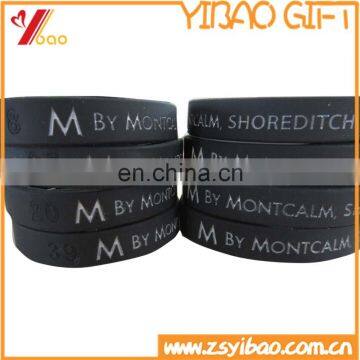 Silicone Wristband with laser number