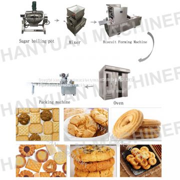 factory biscuit production line cookies making machine